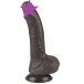 Lovetoy - 7.5" Curved Sliding Skin Dildo - Brown photo-2