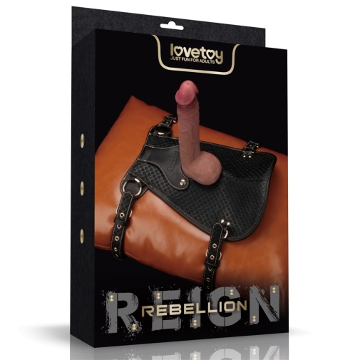 Lovetoy - Rebellion Reign 陽具馬鞍 - 黑色 照片