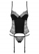 Obsessive - Sharlotte Corset & Thong - Black - L/XL photo-7