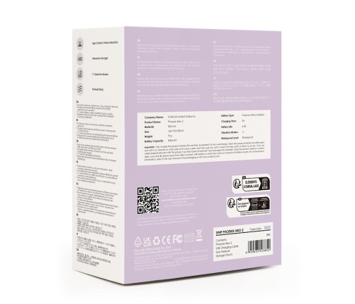 SVAKOM - Phoenix Neo 2 Interactive Egg Vibrator - Pastel Lilac photo