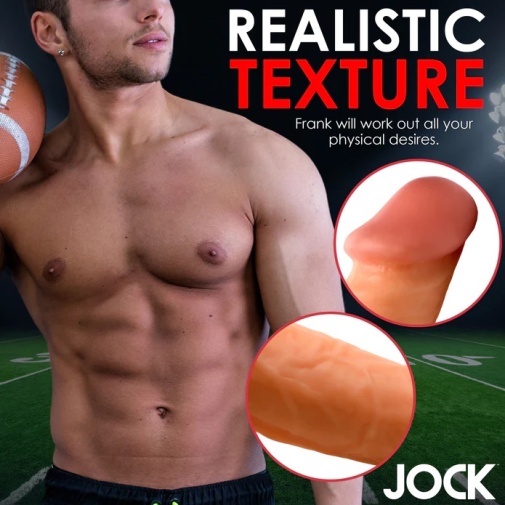 Jock - 欖球員Frank 的 6.75" 仿真陽具配睪丸 - 肉色 照片