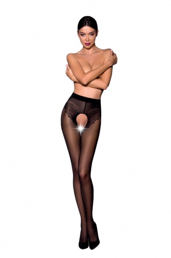 Passion - Tiopen 006 Pantyhose - Black - 3/4 photo