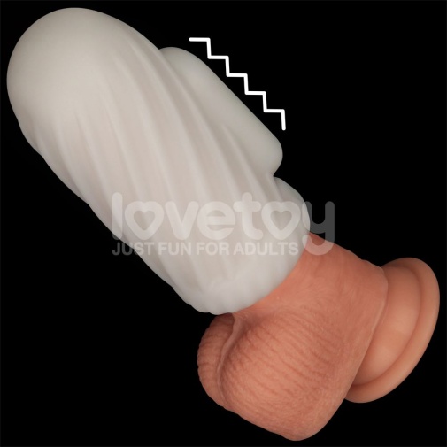 Lovetoy - Knights Ring Vibro 2in1 Sleeve - Spiral photo