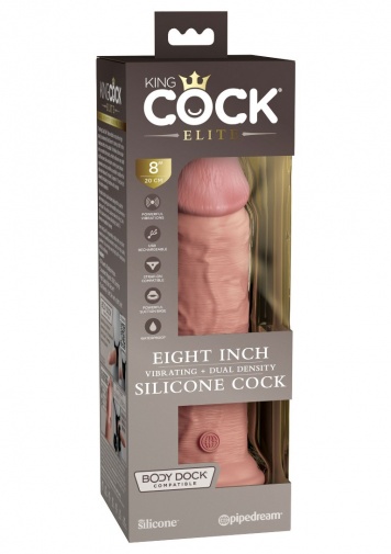 King Cock - 8" Elite Vibro Cock - Flesh photo
