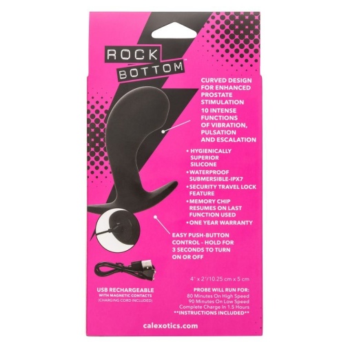CEN - Rock Bottom Curved Vibro Plug - Black photo