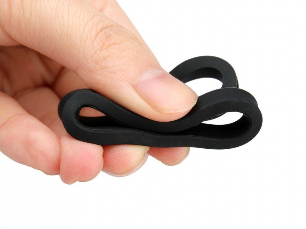 This set of Toynary cock rings are very Strong! Made of medi... Toynary - CR02 Cock Rings - Black photo-4