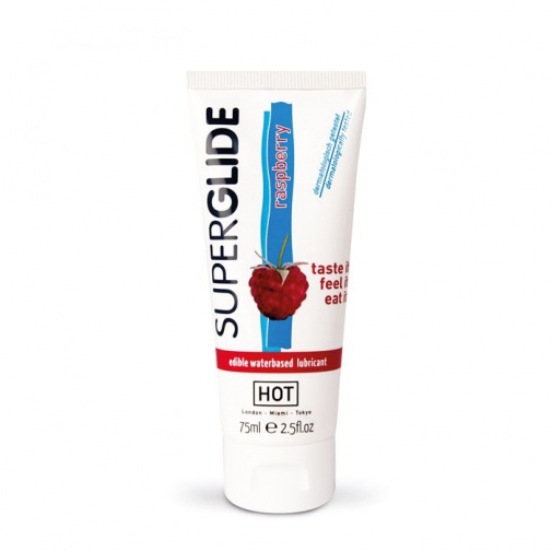 Hot - Superglide Edible Lube Raspberry - 75ml photo