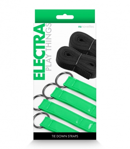 NS Novelties - Electra Bed Restraint Straps - Green photo