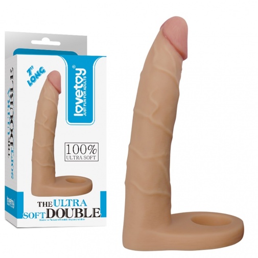 Lovetoy - 7" 超柔軟雙頭仿真陽具 - 肉色 照片