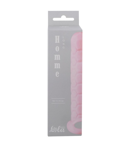 Lola Games - Homme Long 長型帶紋路陰莖套 中碼 - 粉紅色 照片