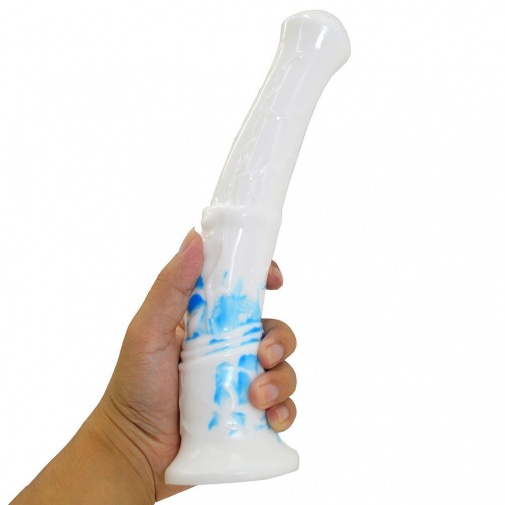 FAAK - Horse Long Dildo - White/Blue photo