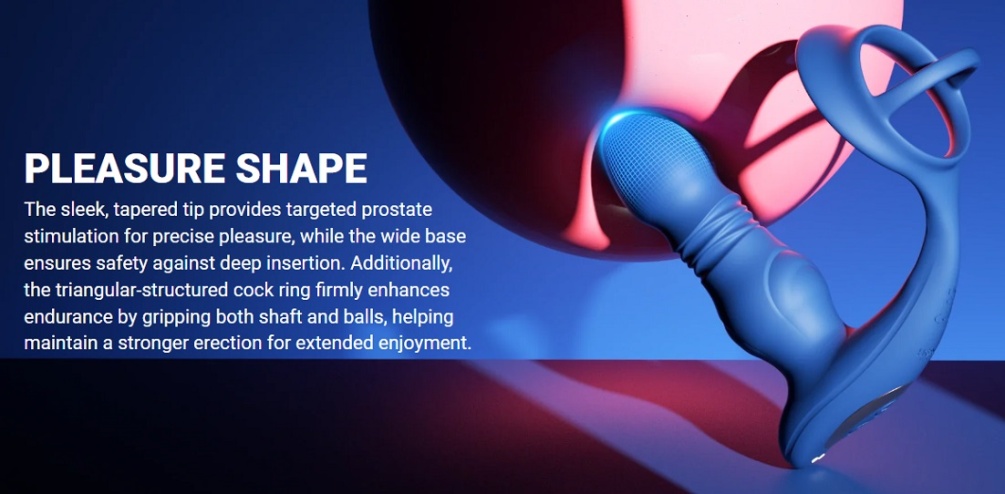 Dive into the world of P-spot and perineum massages with thi... Honey Play Box - Cyrus App Thrusting Prostate Massager - Black photo-5