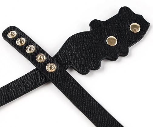 MT - Cat Leather Ankle Cuffs - Black photo