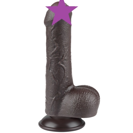 Lovetoy - 7" Sliding Skin Dildo - Brown photo