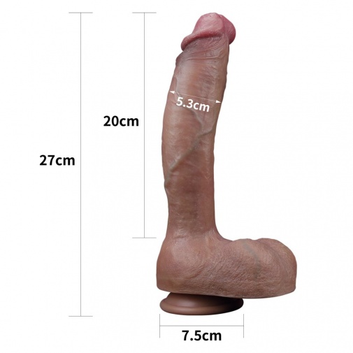 Lovetoy - 10.5'' 雙層白金矽膠仿真陽具 照片