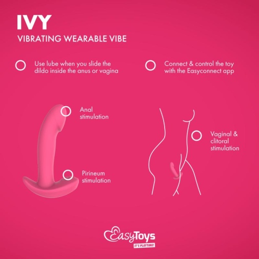 Easytoys - Ivy APP EasyConnect Wearable Vibe - Pink photo