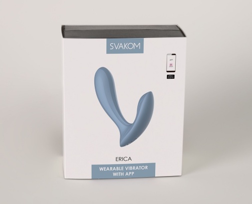 SVAKOM - Erica APP 控制穿戴式震動器 - 灰藍色 照片
