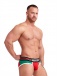 Mister B - Urban Lisbon Jock Brief  露股内褲 - 紅色/綠色 - 中碼 照片-5