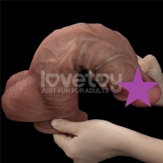 Lovetoy - 10.5" XXL 雙層假陽具 - 啡色 照片