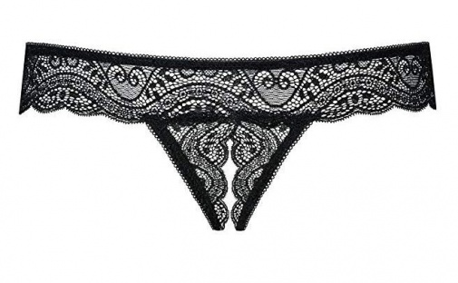 Obsessive - Miamor Crothchless Thong - Black - XXL photo