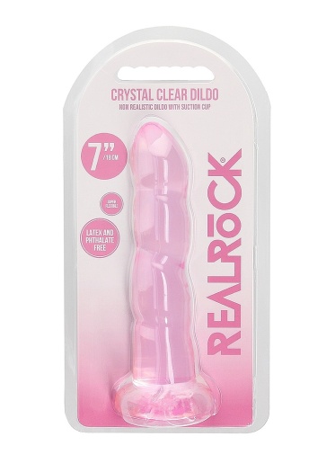 RealRock - 7" 波浪型非真實假陽具 - 粉紅色 照片