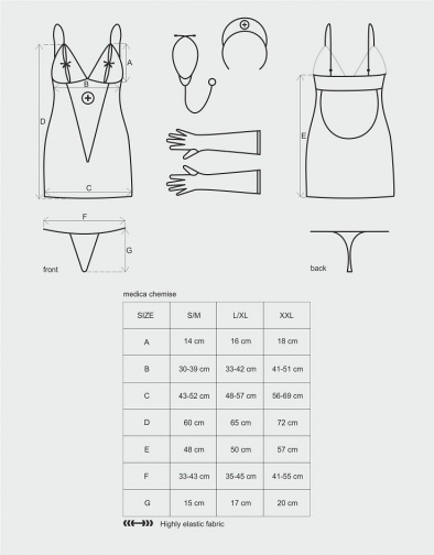 Obsessive - Medica Dress 5 pcs Costume - S/M photo
