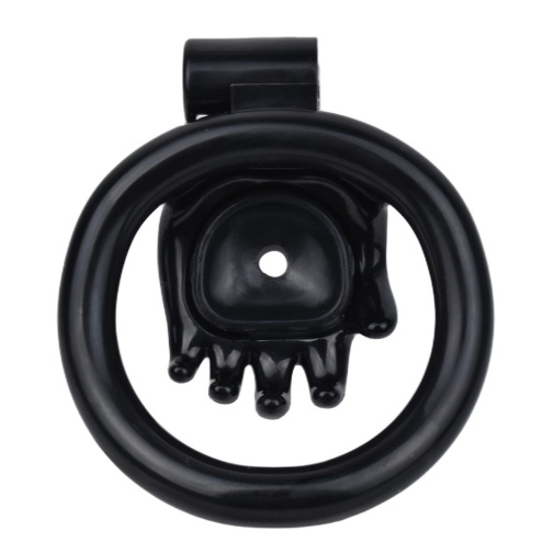 FAAK - Hand Shaped Resin Chastity Cage - Black photo
