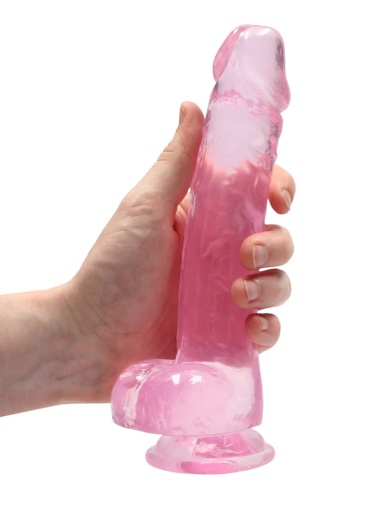 RealRock - 8" Realistic Dildo w Balls - Pink photo