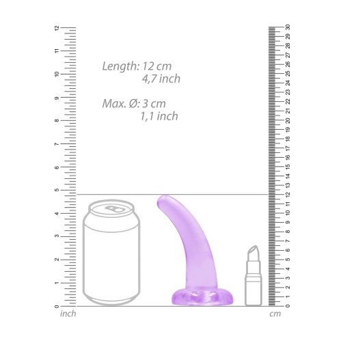 RealRock - 5" Non-Realistic Dildo - Purple photo