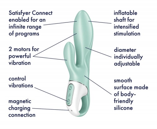 Satisfyer - Air Pump Bunny 5 - Blue photo