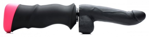 LoveBotz - Mega-Pounder Hand-Held Thrusting Dildo - Black photo