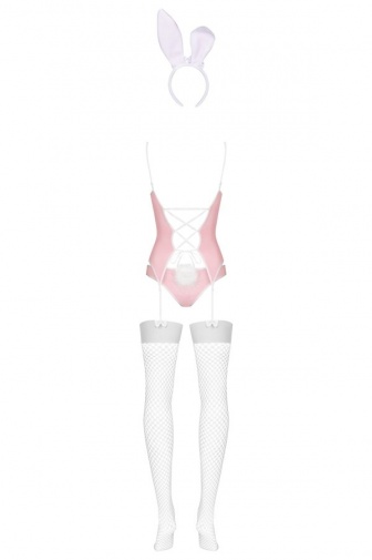 Obsessive - Bunny Suit Costume 4 pcs - Pink - S/M photo