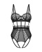 Obsessive - Hersis Crotchless Teddy - Black - L/XL photo-8