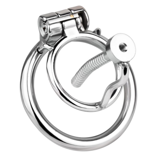 FAAK - Chastity Cage w Urethral Plug - Silver photo