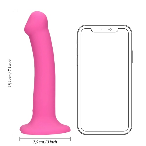 Loveline - Non-Phallic Vibro Dildo M - Powerful Pink photo