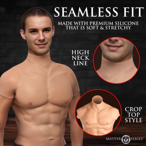 Master Series - 穿戴式矽膠製 肌肉猛男胸膛 細碼 照片