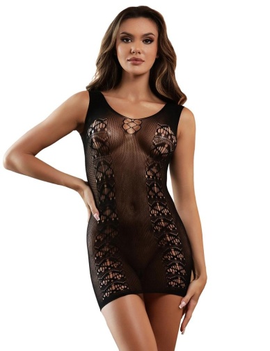 Ohyeah - Elasticity Fishnet Dress - Black - M photo