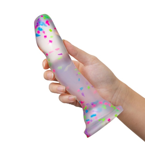 Neo Elite - 夜光魔法假陽具 19cm - 五彩碎紙色 照片