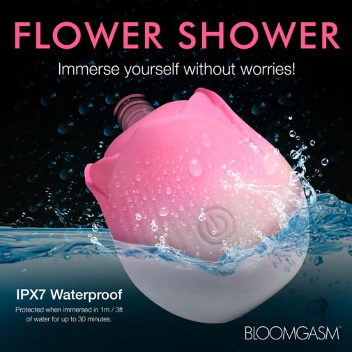Bloomgasm - 玫瑰花脈衝刺激器 - 粉紅色 照片