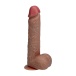 RealRock - 8" Thrusting Vibro Dildo w Balls - Caramel photo