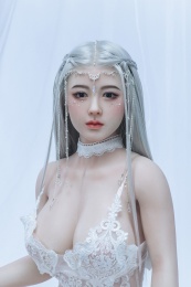 Jenna 日本真實感實體娃娃，白髮，超軟硅膠材質，170 cm 照片