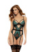 Mapale - 8891 Bodysuit - Black/Emerald - S/M 照片