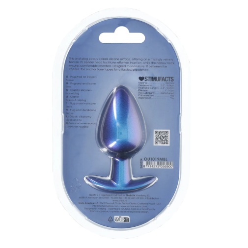Ouch - Smooth Anal Plug L - Metalic Blue 照片