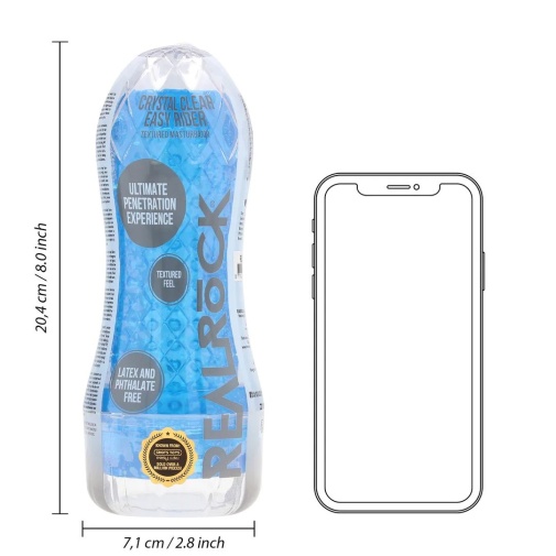 RealRock - Easy Rider Textured Cup Masturbator - Blue photo
