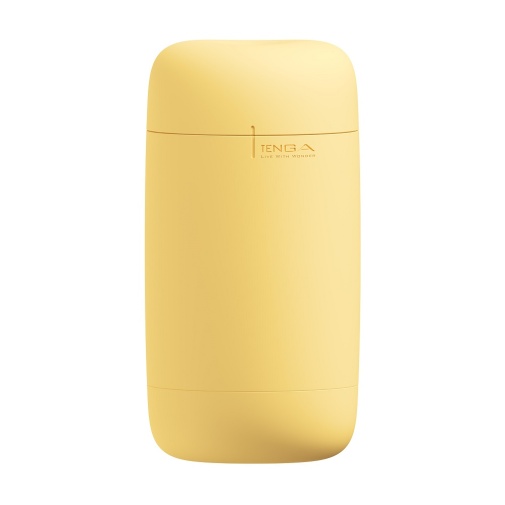Tenga - Puffy 厚紋飛機杯 - 奶黃色 照片