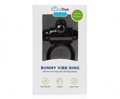 Easytoys - Bunny 震動環 - 黑色 照片