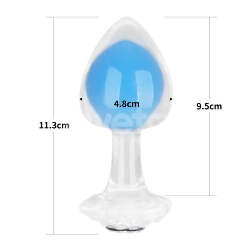 Lovetoy - Gemoria Glow Butt Plug - Blue photo