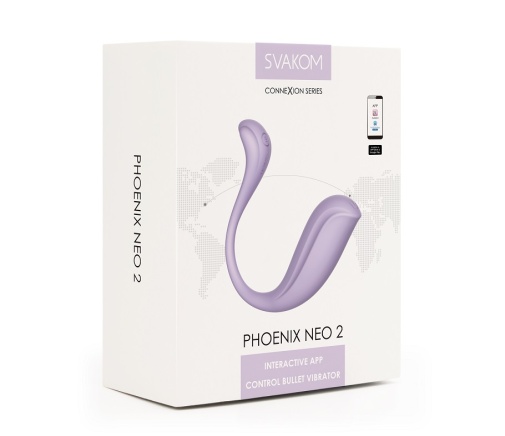 SVAKOM - Phoenix Neo 2 Interactive Egg Vibrator - Pastel Lilac photo