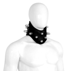 Kiotos - Spikey Nuts Leather Collar - Black photo