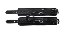 Rouge - Leather Ankle Cuffs - Total Black photo